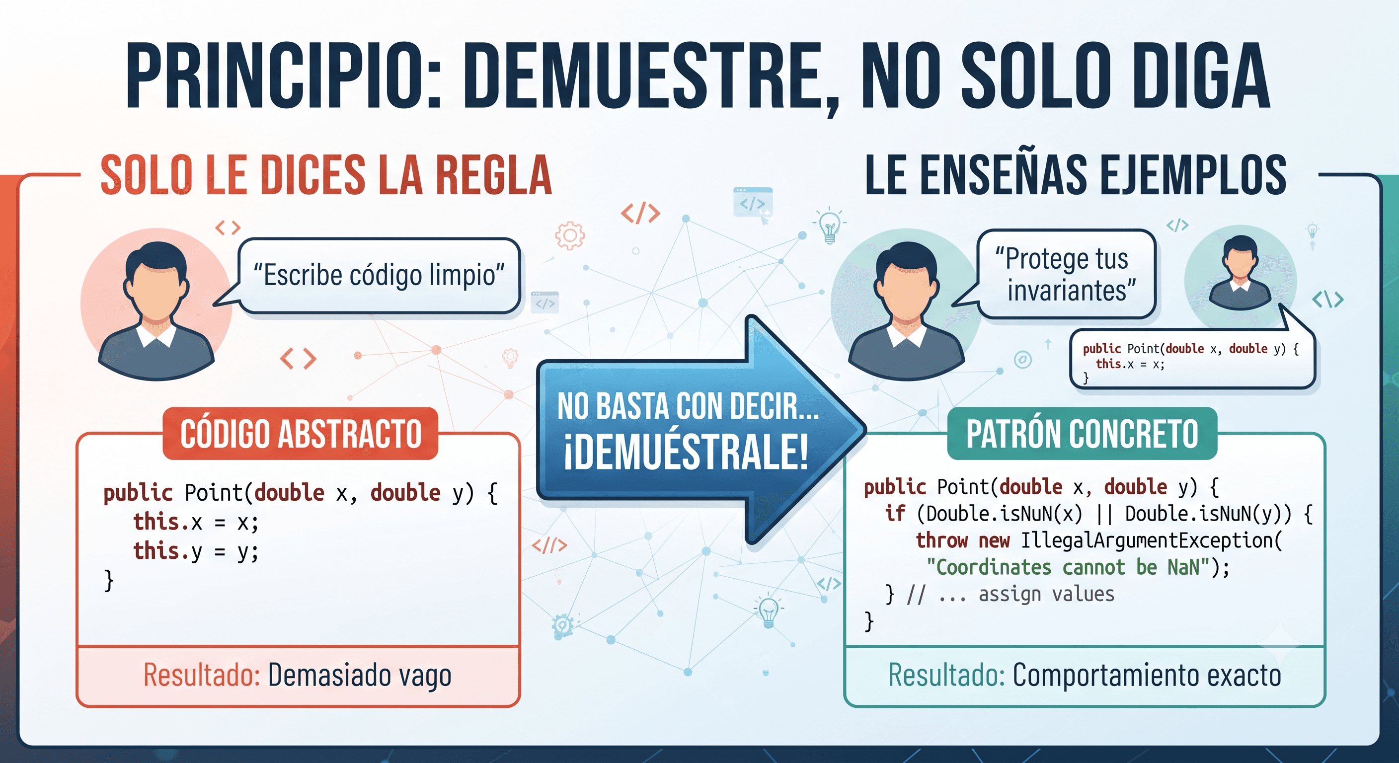 Principio: Demuestre, no solo diga