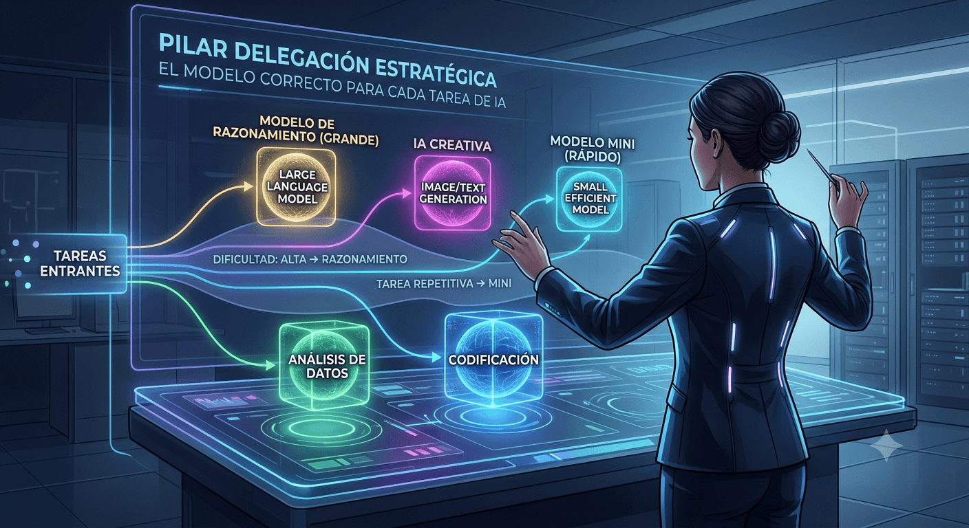 Pilar 2: Delegación estratégica — el modelo correcto para cada tarea de IA