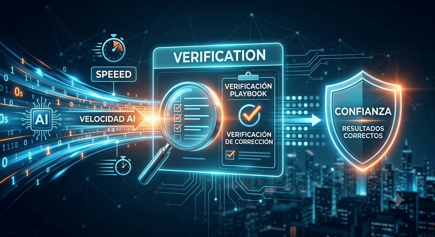 Pilar 3: AI Verification Playbook — confía en la velocidad, verifica la corrección